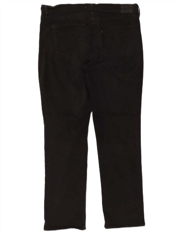 LEVI'S Dame 314 Shaping Straight Jeans W33 L30 Sort