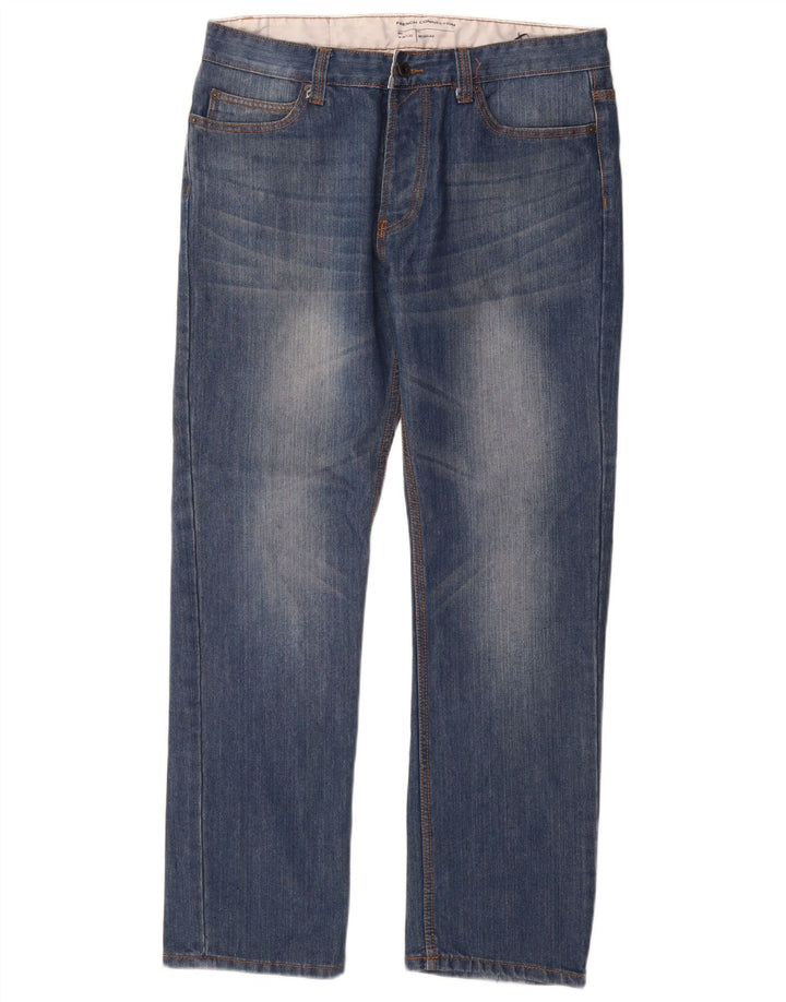 French Connection Herre Regular Fit Straight Jeans W34 L32 Blå Bomuld