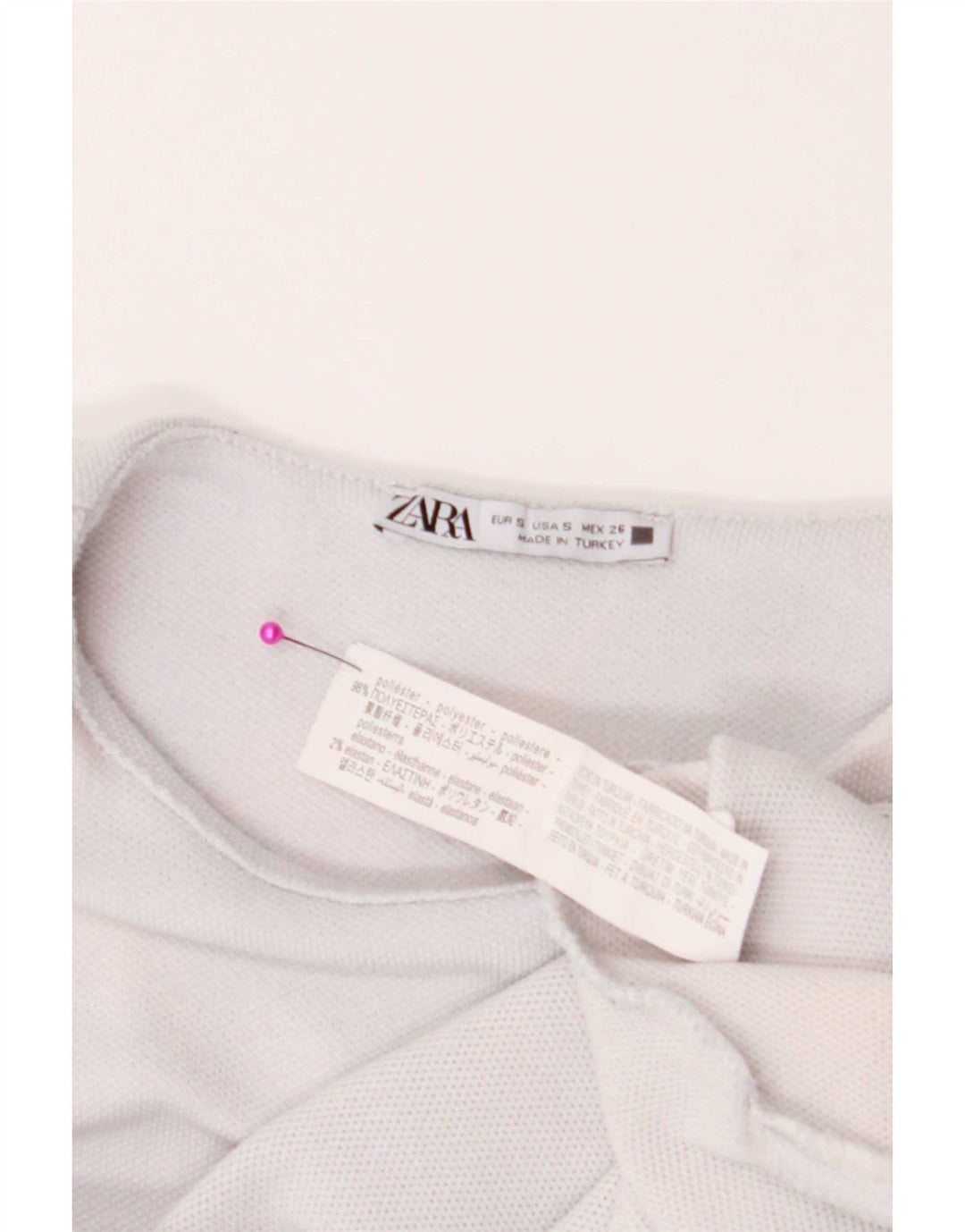 Zara Dame Vest Top UK 10 Small White Polyester