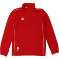 ADIDAS Boys Climalite Zip Neck Pullover Tracksuit Top 11-12 Years Red Vintage Adidas and Second-Hand Adidas from Messina Hembry 