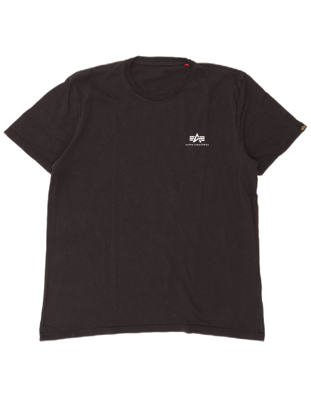 Alpha Industries Herre T-Shirt Top Medium Sort Bomuld