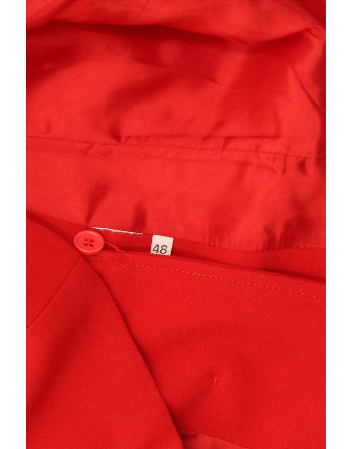VINTAGE Womens Double Breasted Blazer Jacket IT 48 XL Red Vintage Vintage and Second-Hand Vintage from Messina Hembry 
