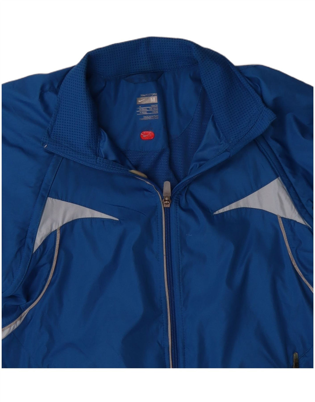 Nike regnjakke til kvinder UK 10/12 Medium Blue Colourblock Polyester