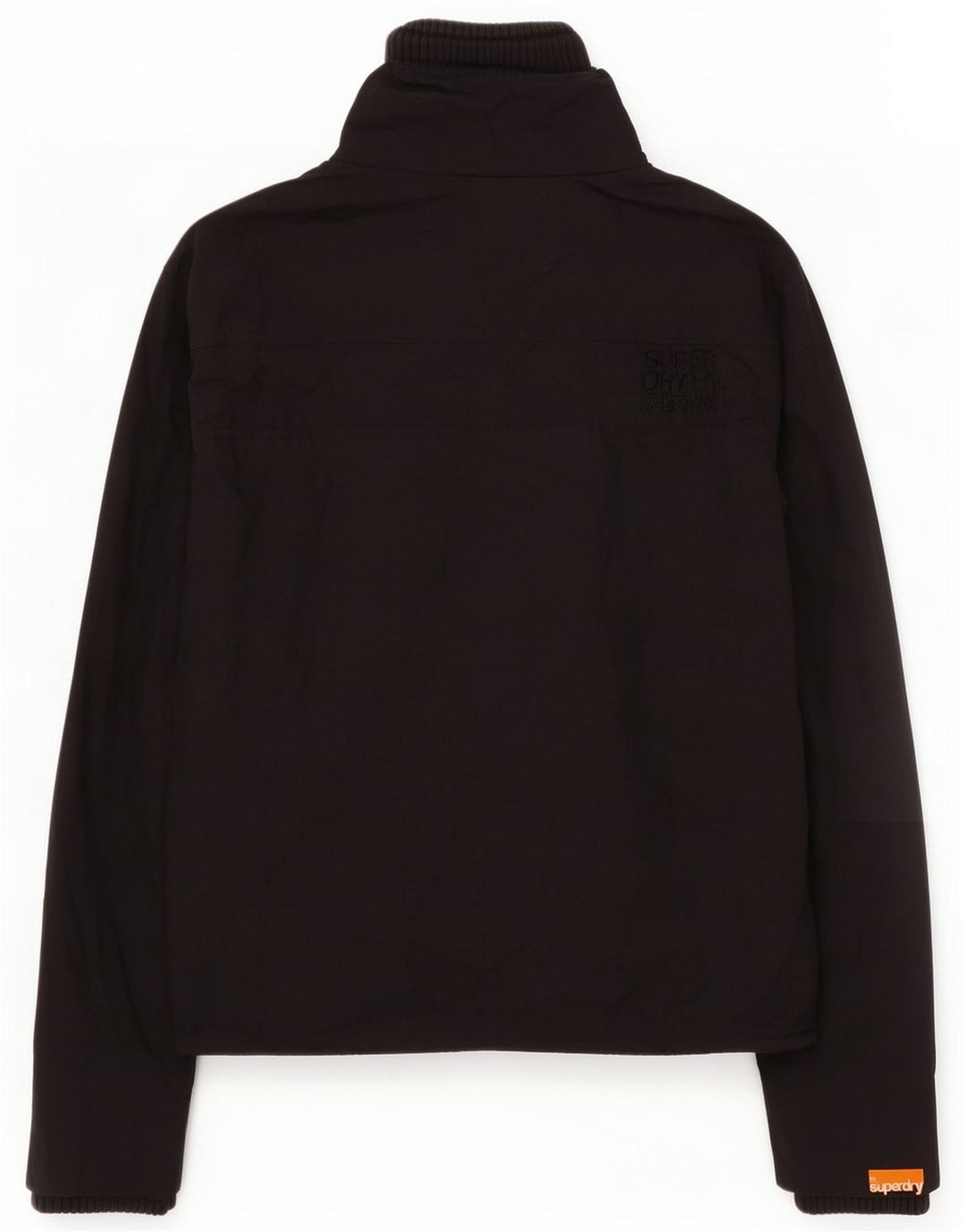 Superdry Grafisk regnjakke til kvinder UK 14 Medium Sort Nylon