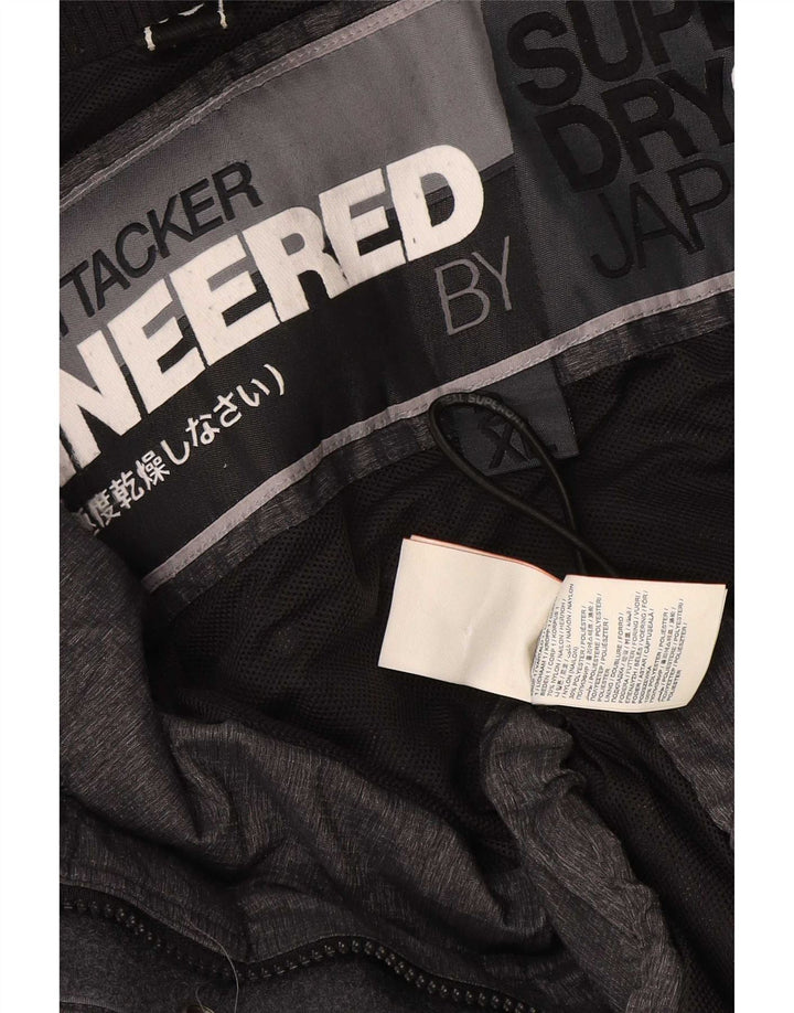 Superdry Windbreaker Jacket til mænd UK 44 2XL Sort Polyester