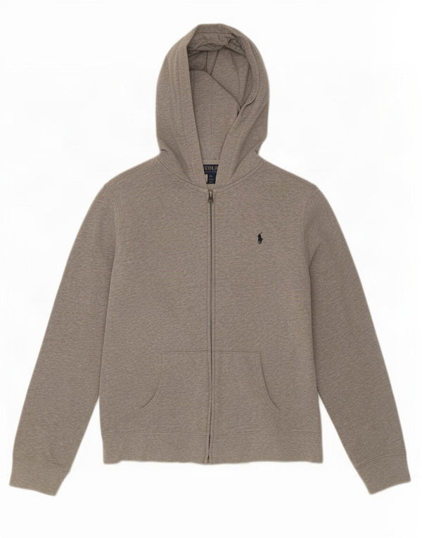 Polo Ralph Lauren drenge hættetrøje med lynlås 15-16 år XL Grå Flecked