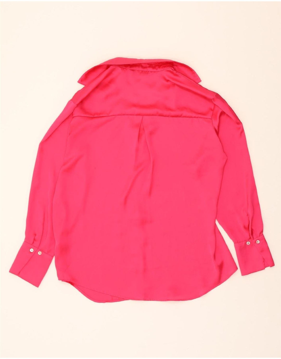 ZARA Womens Oversized Shirt Blouse UK 10 Small Pink Polyester Vintage Zara and Second-Hand Zara from Messina Hembry 