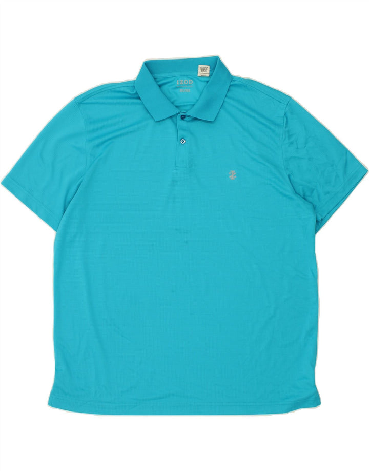 IZOD Mens Polo Shirt 2XL Blue Polyester Vintage Izod and Second-Hand Izod from Messina Hembry 