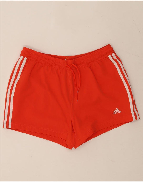 Adidas Womens Sport Shorts UK 12 Medium  Orange Nylon