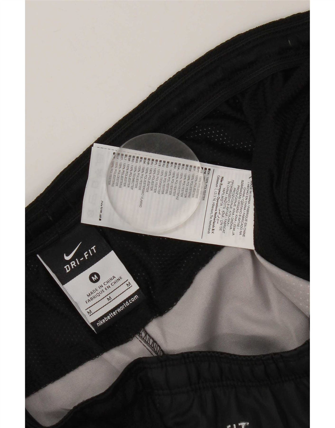 Nike Herre Dri Fit Sportshorts Medium Sort Colourblock Polyester