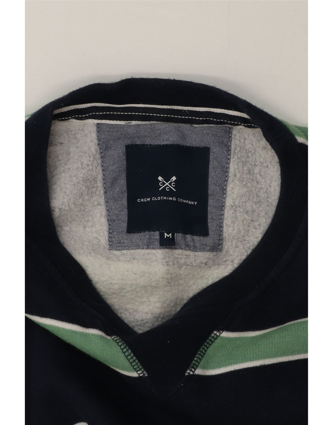 Besætningstøj Herre sweatshirt Jumper Medium Navyblå stribet bomuld