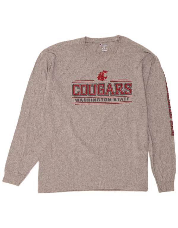 Champion Herre Washington State Cougars Grafisk Top Langærmet 2XL Grå
