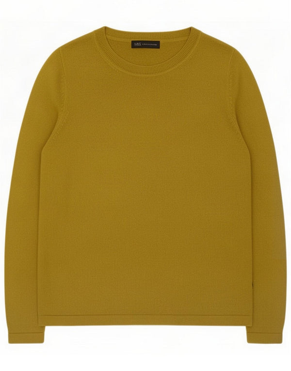 Marks & Spencer Dame Boat Neck Jumper Sweater UK 12 Medium Green Acrylic