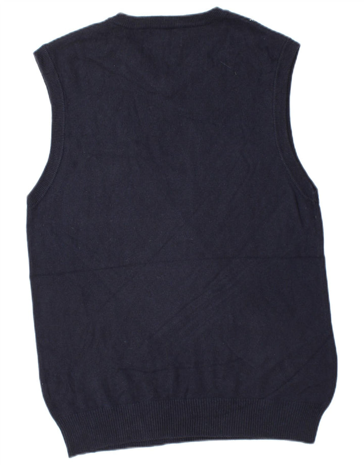 American Eagle Vest Tank Top Medium Navy Blue Argyle/Diamond Cotton