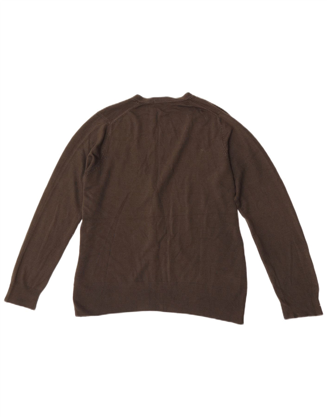 Marks & Spencer Dame Cardigan Sweater UK 14 Stor Khaki Akryl