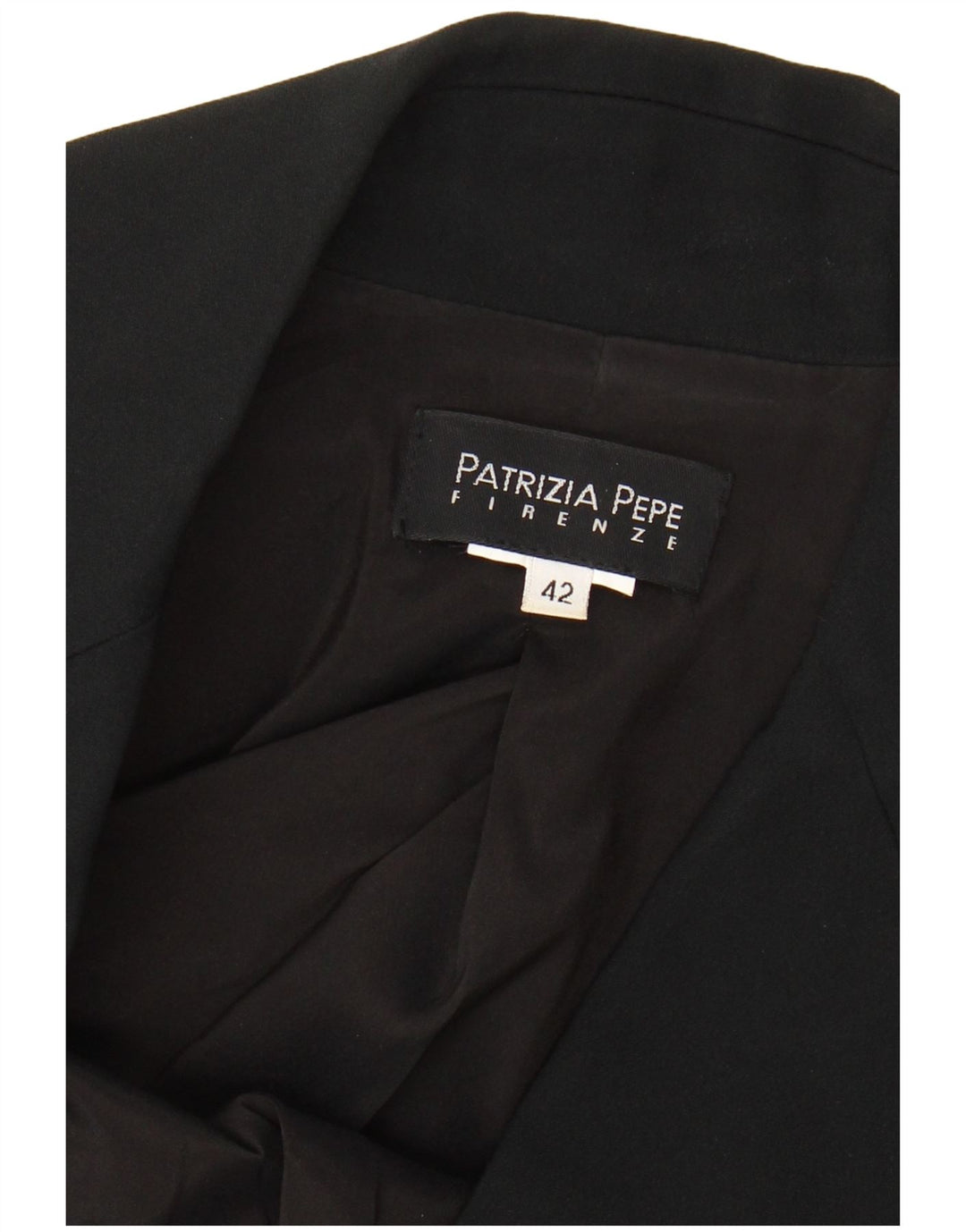 PATRIZIA PEPE Womens Crop 2 Button Blazer Jacket IT 42 Medium Black