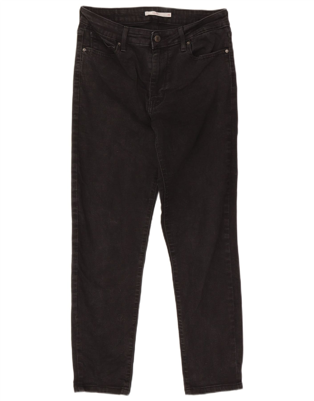 Levi's Dame 712 Slim Jeans W30 L27 Sort Bomuld