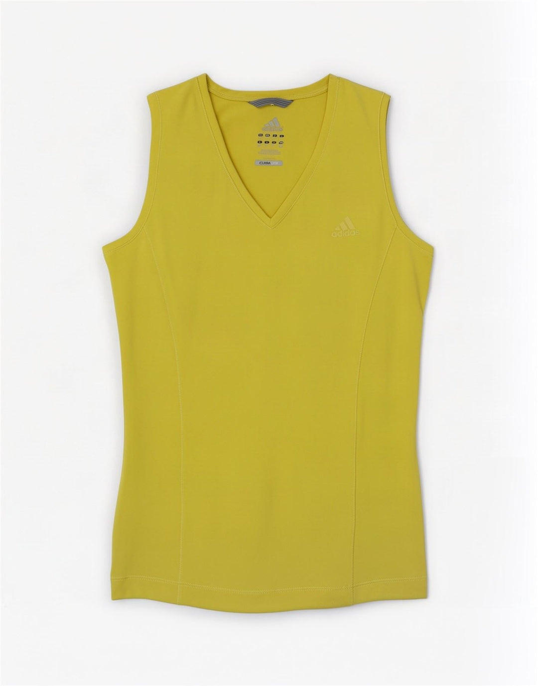 Adidas Dame Climalite Vest Top UK 14 Medium Gul Polyester
