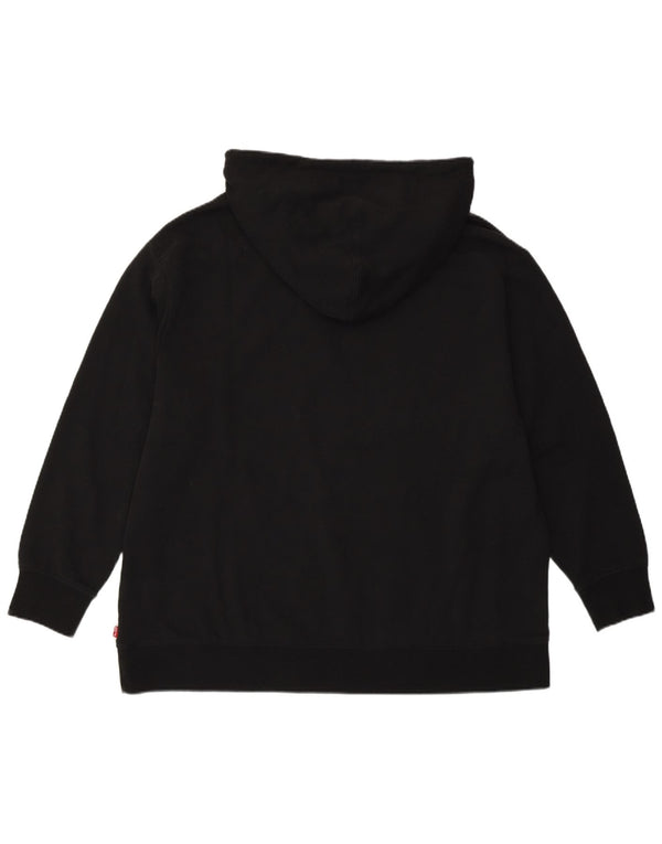 Levi's Grafisk hættetrøje til kvinder UK 18 XL Sort bomuld