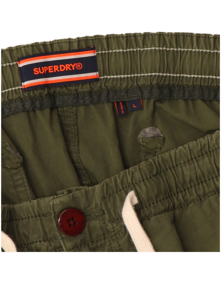 Superdry Chino Shorts til mænd store W34 Khaki Bomuld