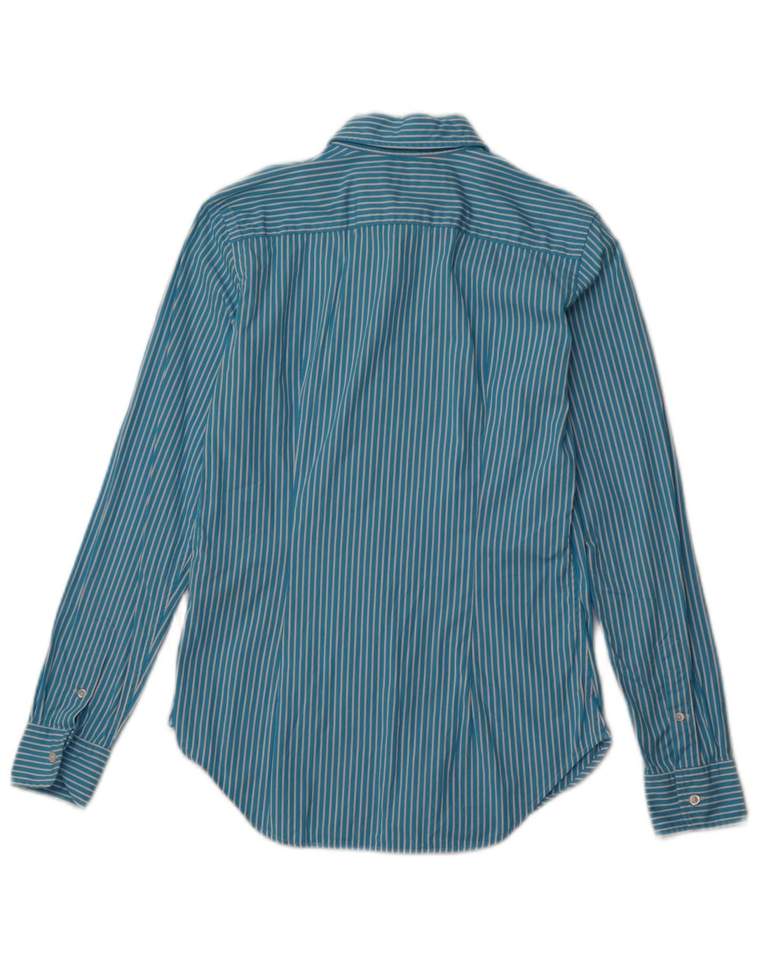 RALPH LAUREN Oversized skjorte til kvinder US 4 Small Blue Pinstripe Cotton