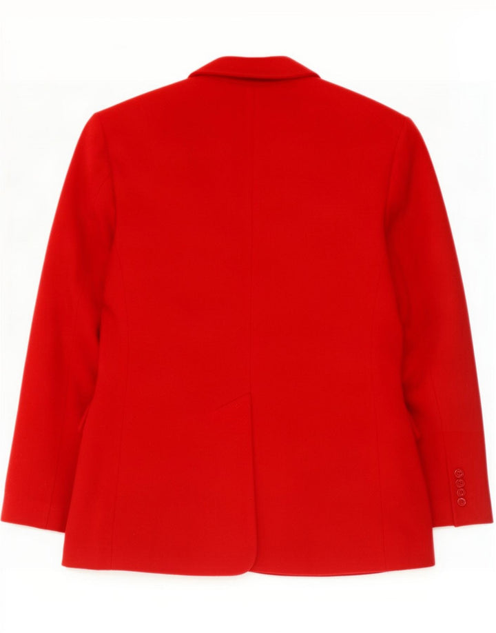 Vintage Dame 2-knaps blazerjakke UK 10 Small Red Wool