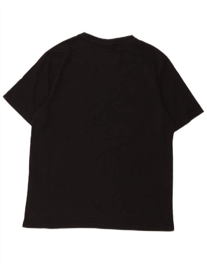 Ellesse Herre Grafisk T-Shirt Top Lille Sort Bomuld