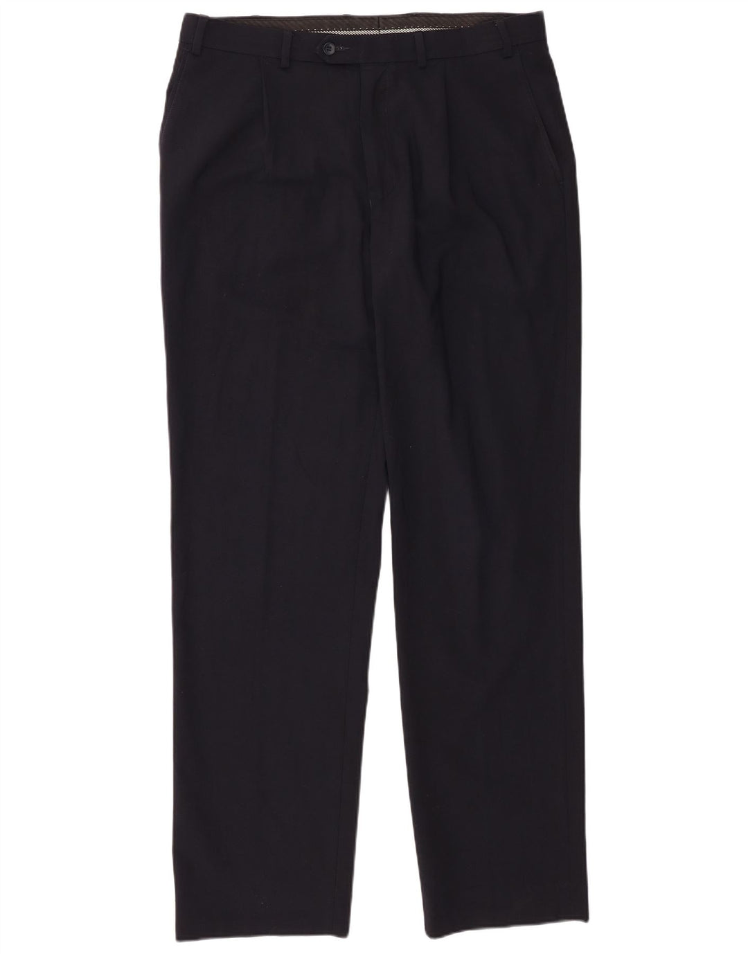 Marks & Spencer Herre Pegged Suit Bukser W36 L33 Marineblå Polyester