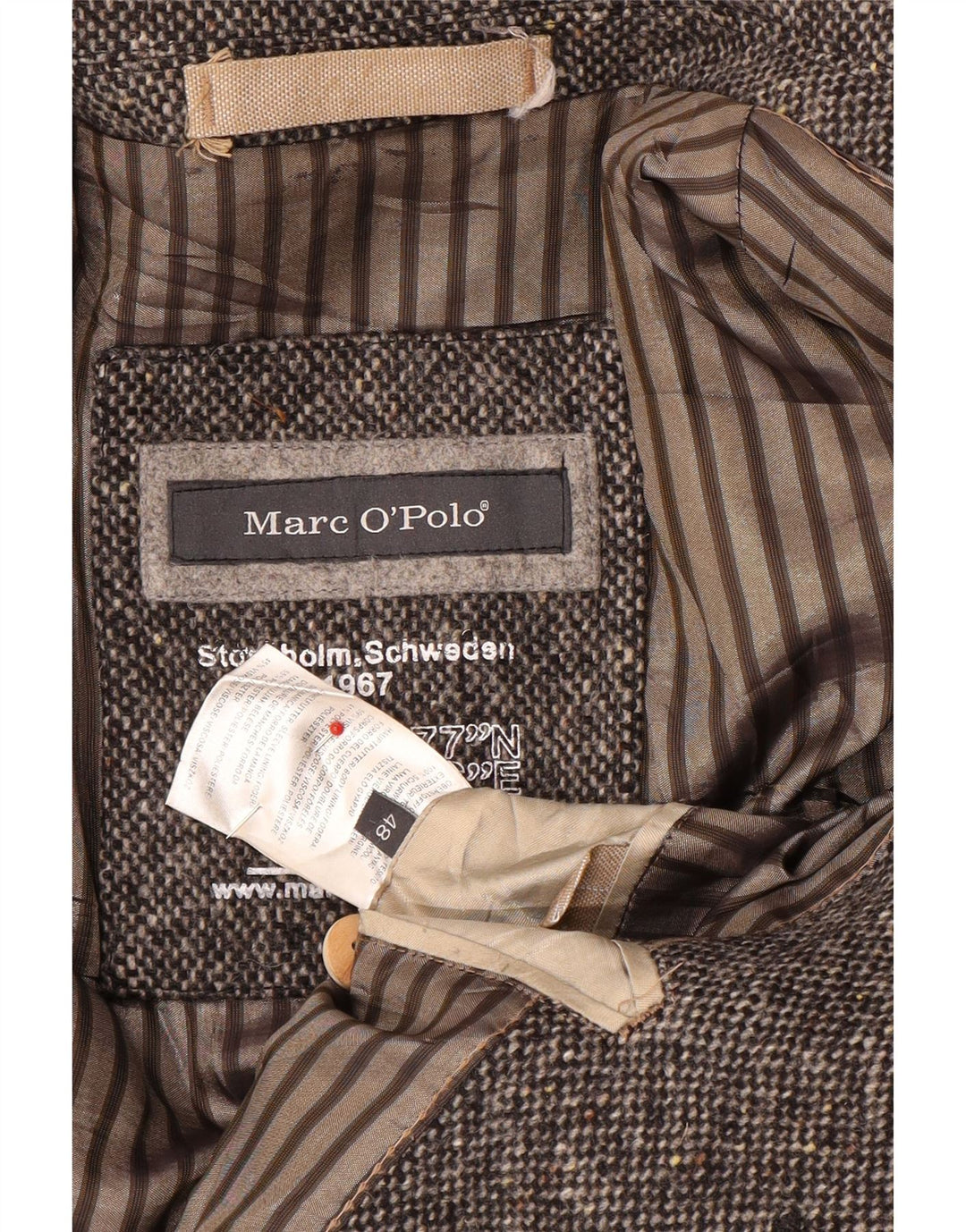 Marc O'Polo Overfrakke til mænd UK 48 Medium Grey Flecked Wool