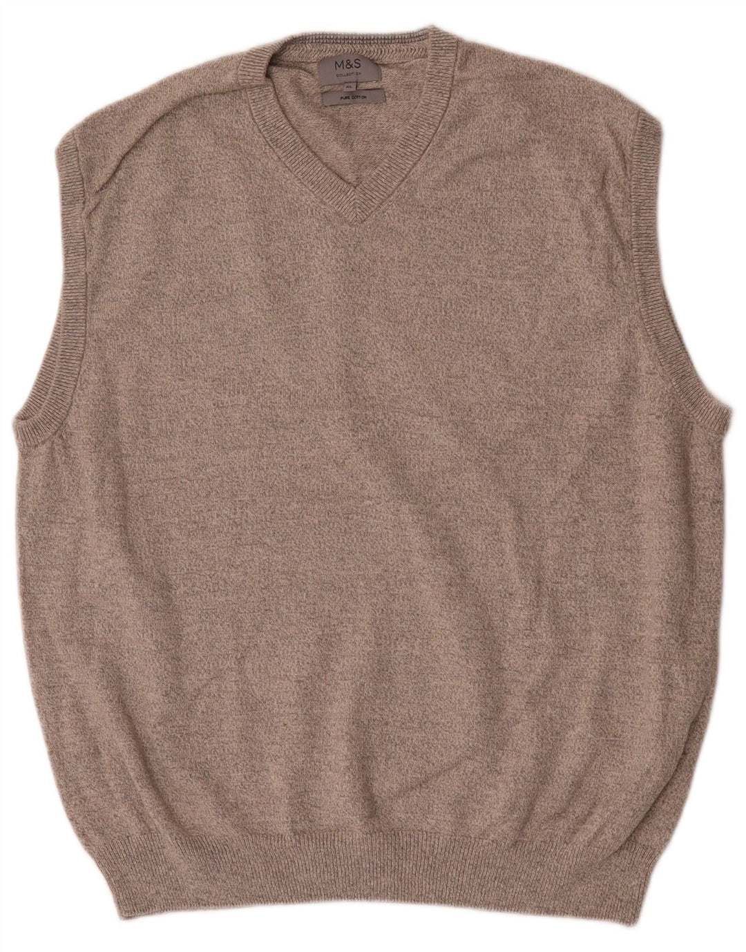 Marks & Spencer Herrevest Tank Top XL Brun Bomuld