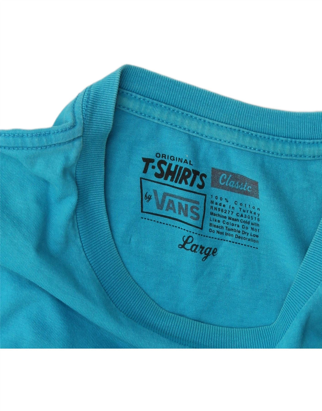 Vans Herre Grafisk T-Shirt Top Stor Blå Bomuld