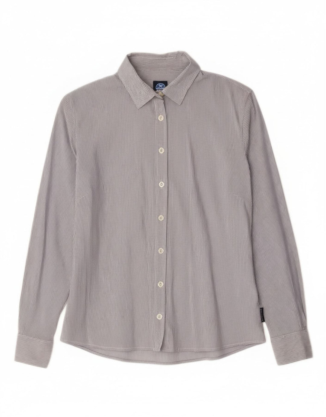 North Sails Dameskjorte UK 10 Small Blue Pinstripe Cotton