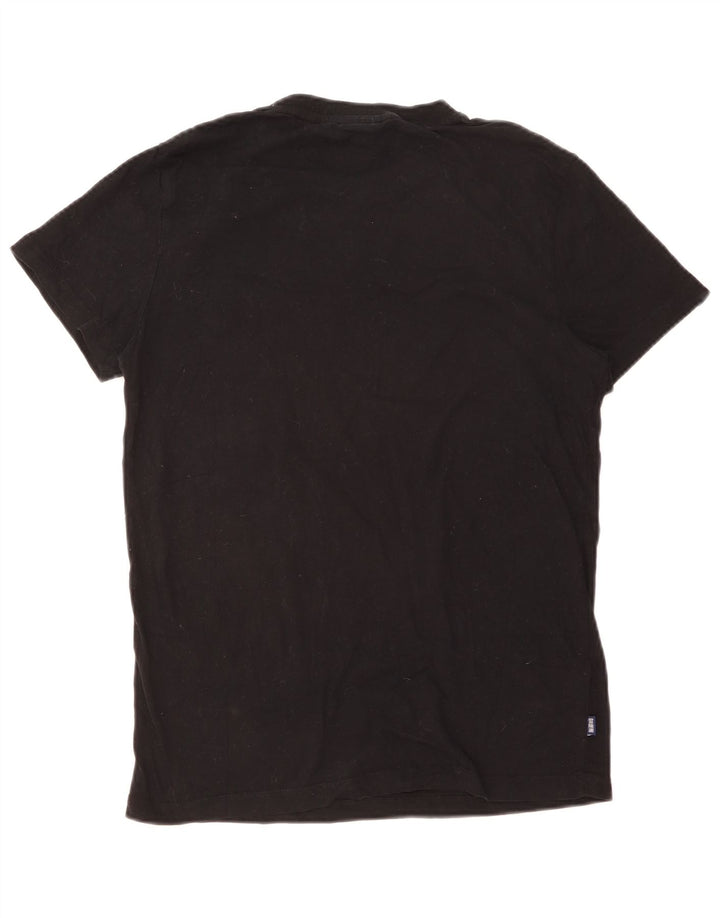 SUPERDRY Herre T-Shirt Top Medium Sort Bomuld