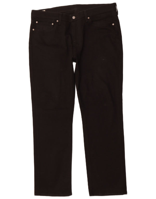 LEVI'S Herre 514 Straight Jeans W38 L32 Sort Bomuld