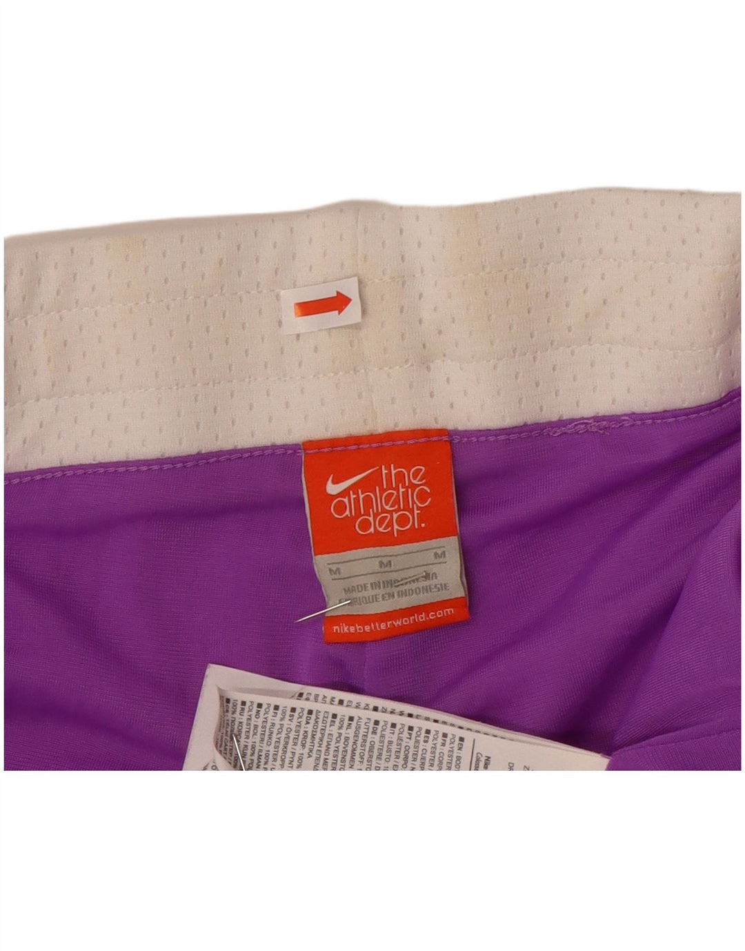 Nike sportsshorts til kvinder UK 14 Medium Lilla Colourblock Polyester