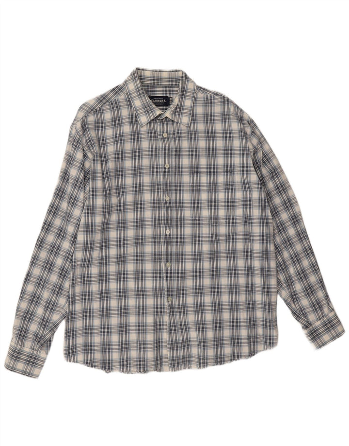 Carrera herreskjorte str. 43/44 XL Blå ternet