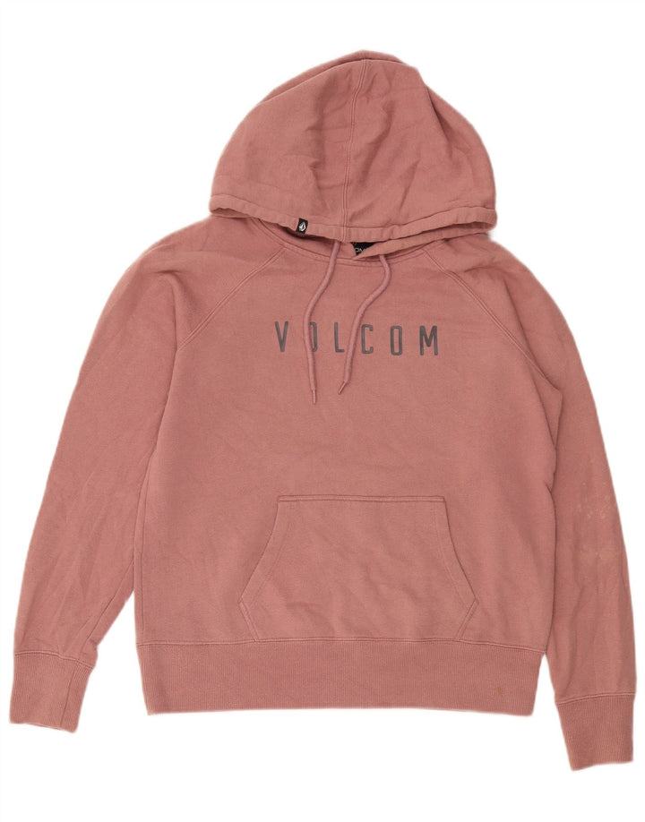 VOLCOM Grafisk hættetrøje til kvinder UK 14 Medium Pink
