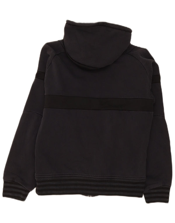 Nike Herre grafisk hættetrøjetrøje med lynlås UK 36/38 Small Black Colourblock