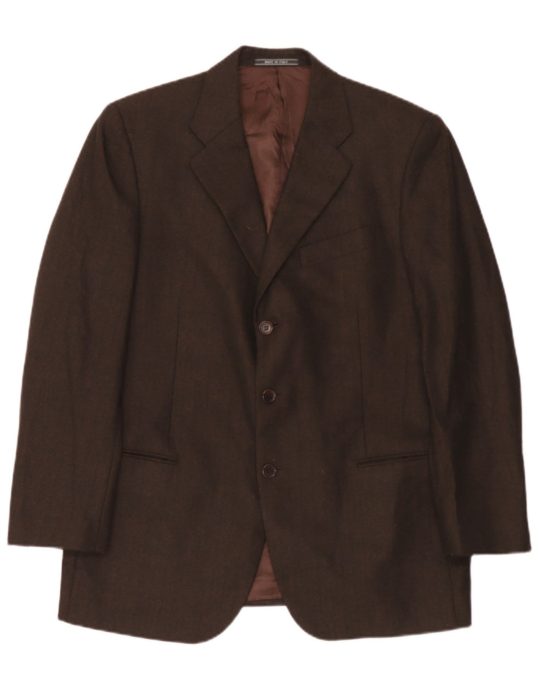 Vintage herre 3-knaps blazerjakke UK 38 Medium Brown Virgin Wool