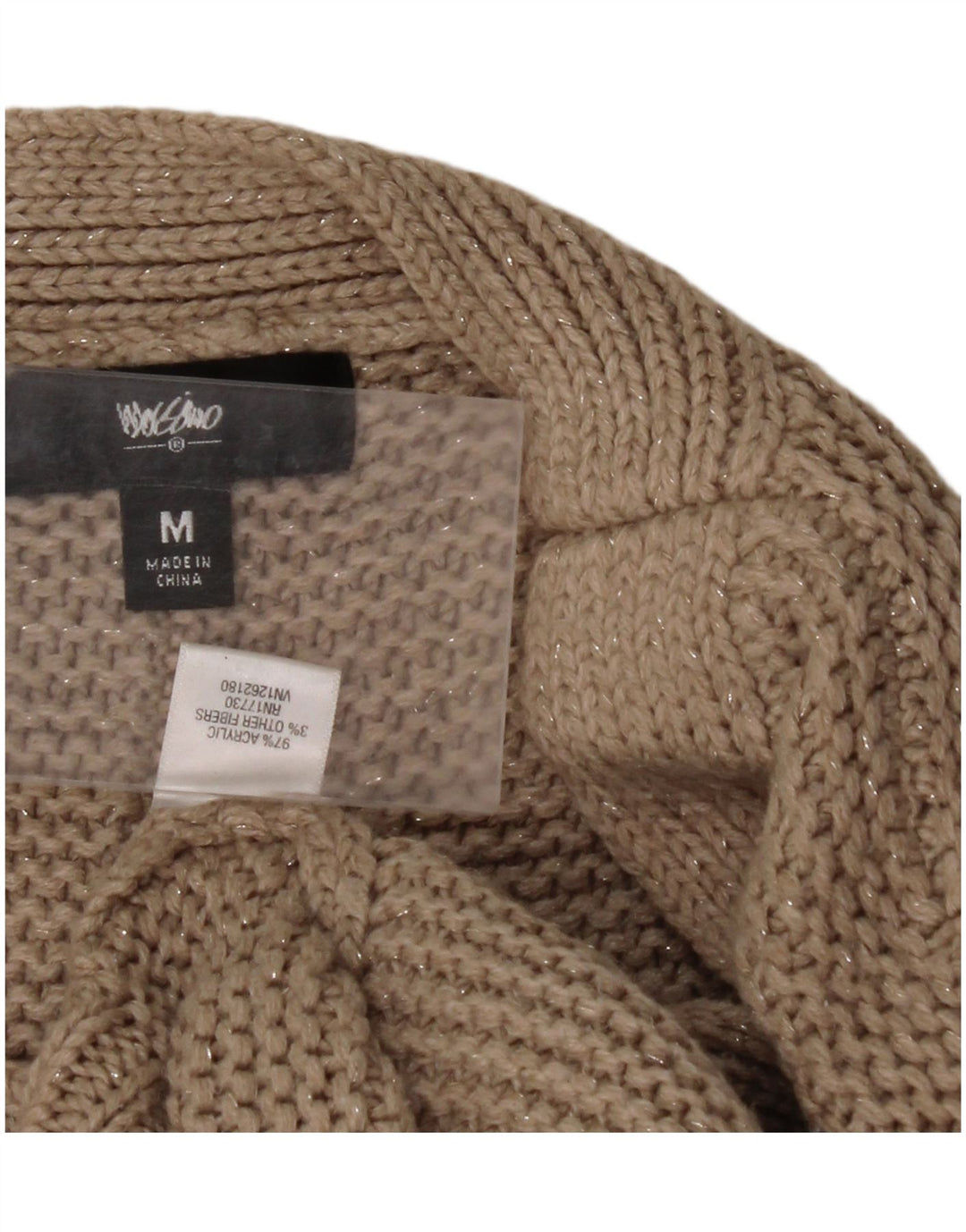 MOSSIMO Dame Oversized Boat Neck Jumper Sweater UK 14 Medium Beige