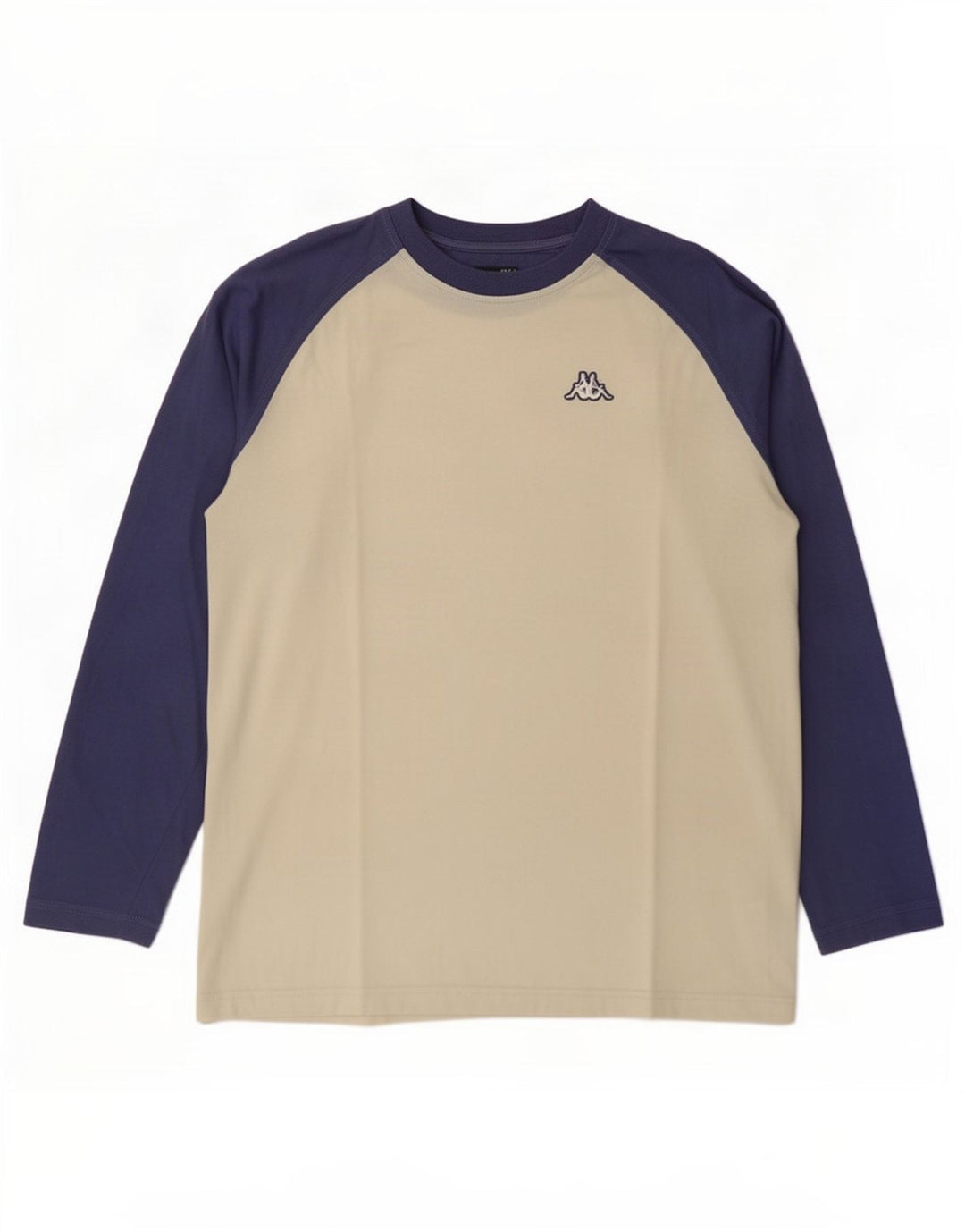 Kappa Herre Top Langærmet Large Off White Colourblock Bomuld