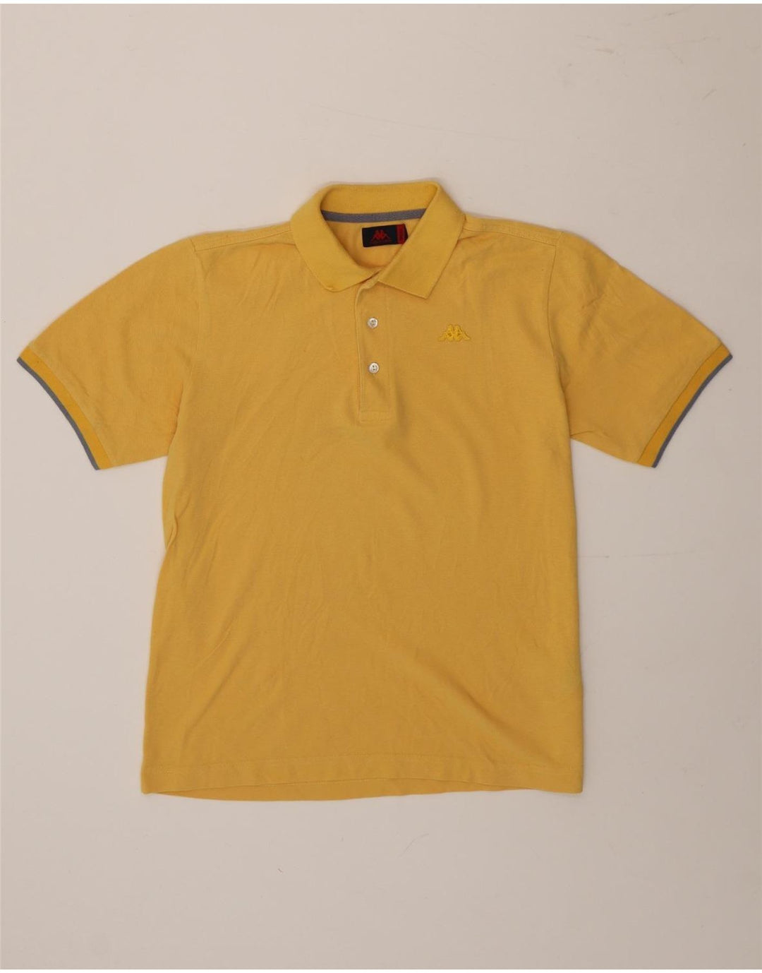 Kappa herre polo shirt lille gul bomuld