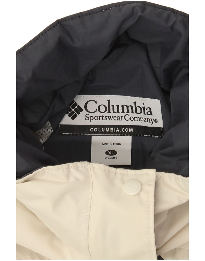Columbia Womens Omni-Tech Oversized Regnjakke med hætte UK 18 XL Beige