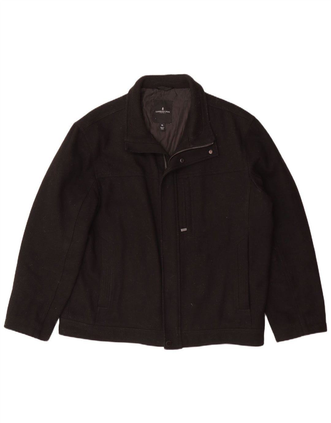 London Fog Herre Bomber Jacket UK 42 XL Sort Uld