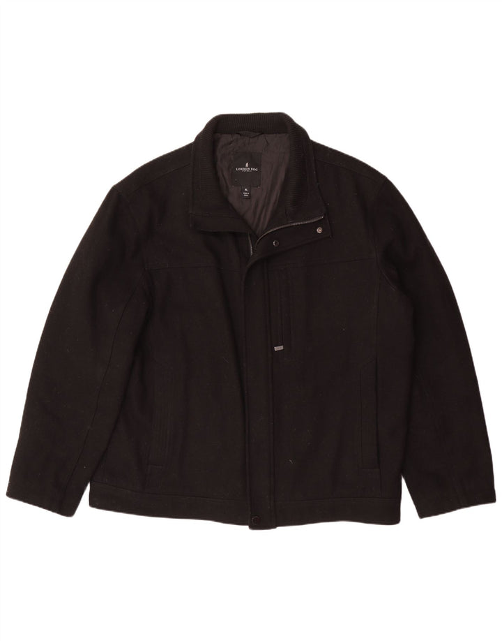 London Fog Herre Bomber Jacket UK 42 XL Sort Uld
