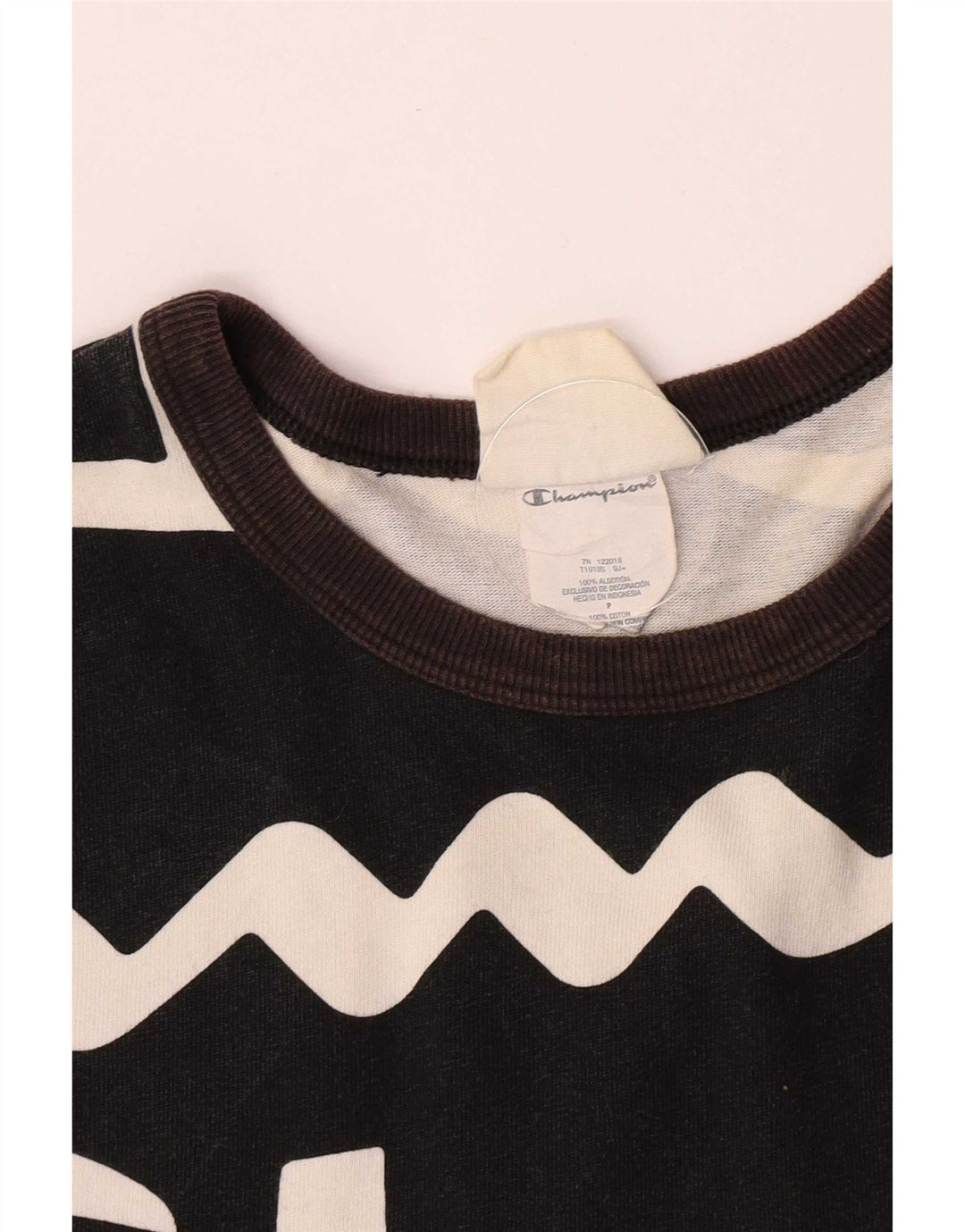 Champion Herre grafisk T-shirt top lille sort bomuld