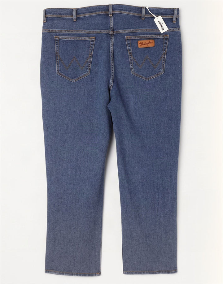 Wrangler Herre Texas Straight Jeans W50 L32 Blå Bomuld
