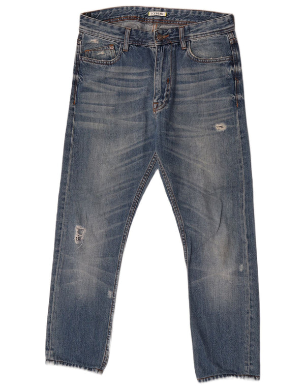 Iceberg Dame Distressed Slim Jeans W31 L26 Blå