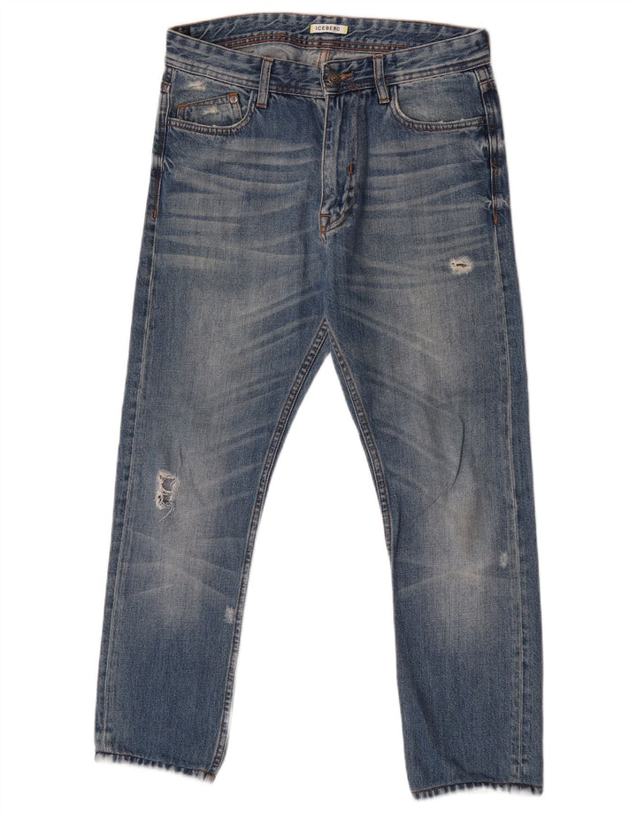 Iceberg Dame Distressed Slim Jeans W31 L26 Blå