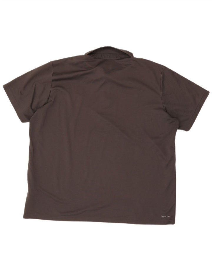 Adidas Herre Climalite Polo Shirt 2XL Grå Polyester